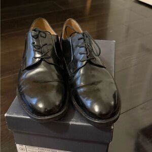 Gravity Pope Black Leather Oxfords